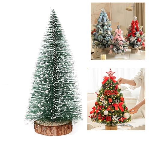 ThaiRoot 2 Stück 40cm/15.75in Weihnachtsbaum Mini Künstlicher Weihnachtsbäume DIY Weihnachts Baum Weihnachtsdekoration Mini Christbaum Tree Grün Tannenbaum Schreibtisch Tischdeko Heimdekoration von ThaiRoot