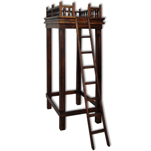 Podest für Geisterhaus Rechteckig mit Leiter Original Thailändisch Handgefertigt Handwerkskunst von Thaiboo