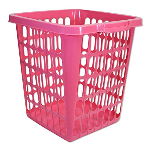 Wäschekorb Wäschesammler Wäschetruhe Wäschetonne Sammelbehälter Aufbewahrung (Wäschekorb 40L eckig rosa - 22300) von Thaiboo