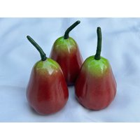 3 X Künstliche Rosen Äpfel Fake Obst Für Display Küchendeko von Thaiqualitygoods