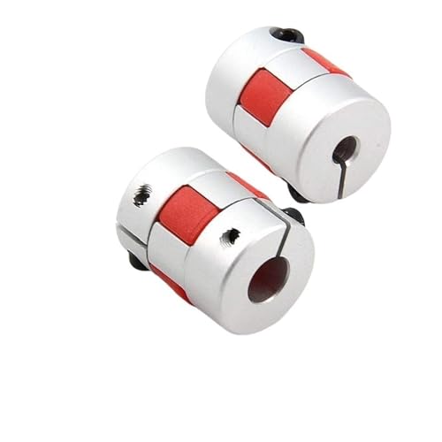 Flexibler Verbinder 2 Stück D20 L25 Aluminium Plum Flexible Wellenkupplung Motoranschluss Flexibler Koppler for CNC-Maschine Servo-Schrittmotor Klemmverlängerung(6.35mm to 8MM) von Thalawirefix