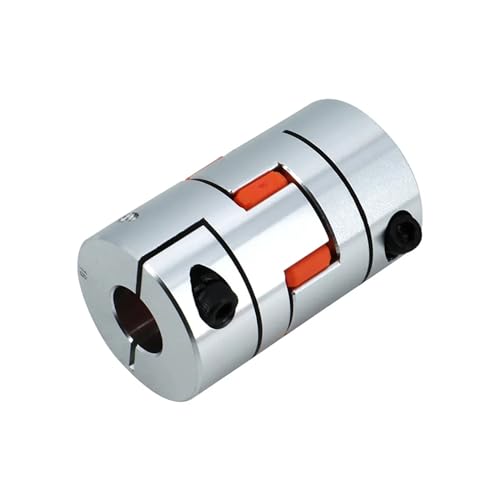 Flexibler Verbinder D40 L50 Koppler 3 Backen Aluminium Plum Flexible Wellenkupplung 40 mm Durchmesser 50 mm Länge CNC-Schrittmotoranschluss Klemmverlängerung(12mm to 14mm) von Thalawirefix