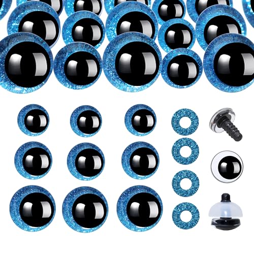 Thalinfayi 3D-Glitzer-Sicherheitsaugen und Unterlegscheiben, 18 mm/20 mm/25 mm, blauer Mond, Bastelaugen, Häkelaugen, Puppenaugen für DIY Herstellung oder Ersatz von Amigurumi-Tieren, Teddybär Thalinfayi 3D-Glitzer-Sicherheitsaugen und Unterlegscheiben, 18 mm/20 mm/25 mm, blauer Mond, Bastelaugen, Häkelaugen, Puppenaugen für DIY Herstellung oder Ersatz von Amigurumi-Tieren, Teddybär von Thalinfayi