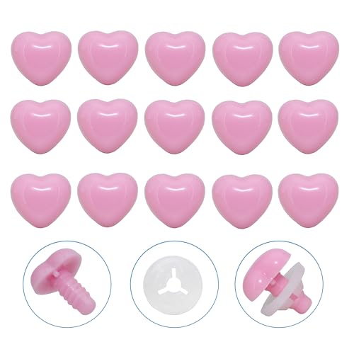 Thalinfayi Sicherheitsnasen und sichere Unterlegscheiben, 14 x 15 mm, Liebesform, Sicherheitsnase, Häkelaugen, Nasen für Heimwerker oder Ersatz von Amigurumi, Basteln, Häkelpuppenzubehör, 100 Stück Thalinfayi Sicherheitsnasen und sichere Unterlegscheiben, 14 x 15 mm, Liebesform, Sicherheitsnase, Häkelaugen, Nasen für Heimwerker oder Ersatz von Amigurumi, Basteln, Häkelpuppenzubehör, 100 Stück von Thalinfayi