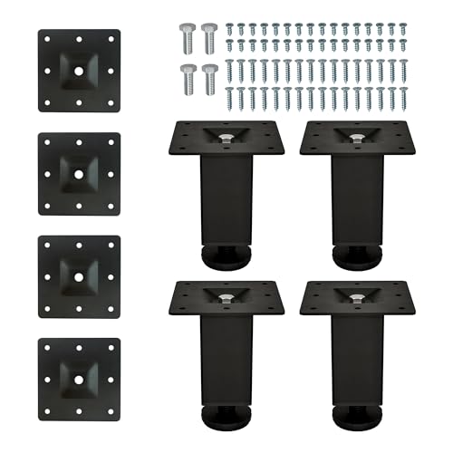 Thanaddo 4er Set 10cm Möbelfüße, Modern-Stil DIY Metall Möbelfüße Tischbeine mit Bodenschoner & Schrauben in Zwei Größen für Schreibtisch Schrank Nachtständer Thanaddo 4er Set 10cm Möbelfüße, Modern-Stil DIY Metall Möbelfüße Tischbeine mit Bodenschoner & Schrauben in Zwei Größen für Schreibtisch Schrank Nachtständer von Thanaddo