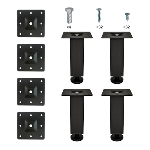 Thanaddo 4er Set 15cm Möbelfüße, Modern-Stil DIY Metall Möbelfüße Tischbeine mit Bodenschoner & Schrauben in Zwei Größen für Schreibtisch Schrank Nachtständer Thanaddo 4er Set 15cm Möbelfüße, Modern-Stil DIY Metall Möbelfüße Tischbeine mit Bodenschoner & Schrauben in Zwei Größen für Schreibtisch Schrank Nachtständer von Thanaddo