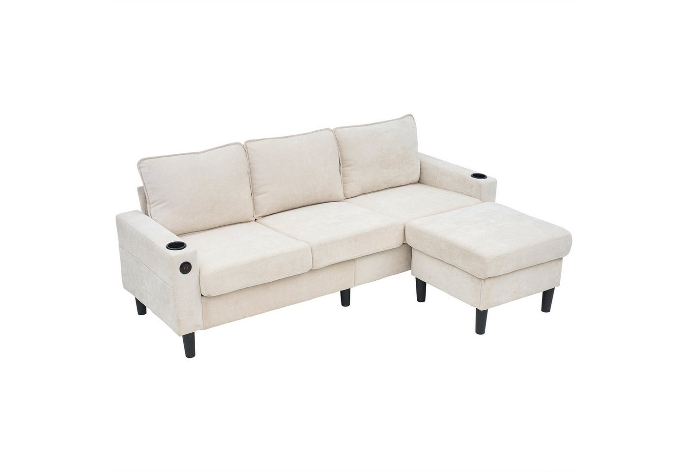 Thanaddo Loungesofa Gepolsterte Sofas & Diwane, L-förmige Schlafsofas von Thanaddo