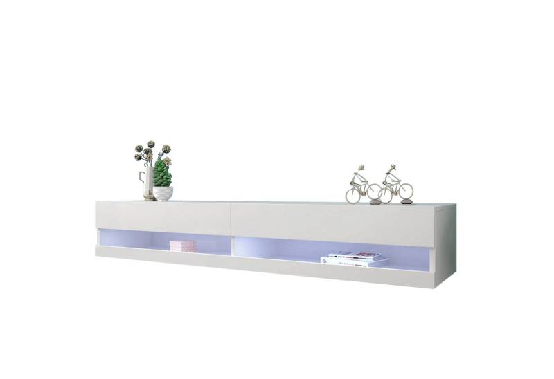 Thanaddo TV-Schrank LED TV-Schrank, TV-Lowboard in Weiß mit LED-Beleuchtung von Thanaddo