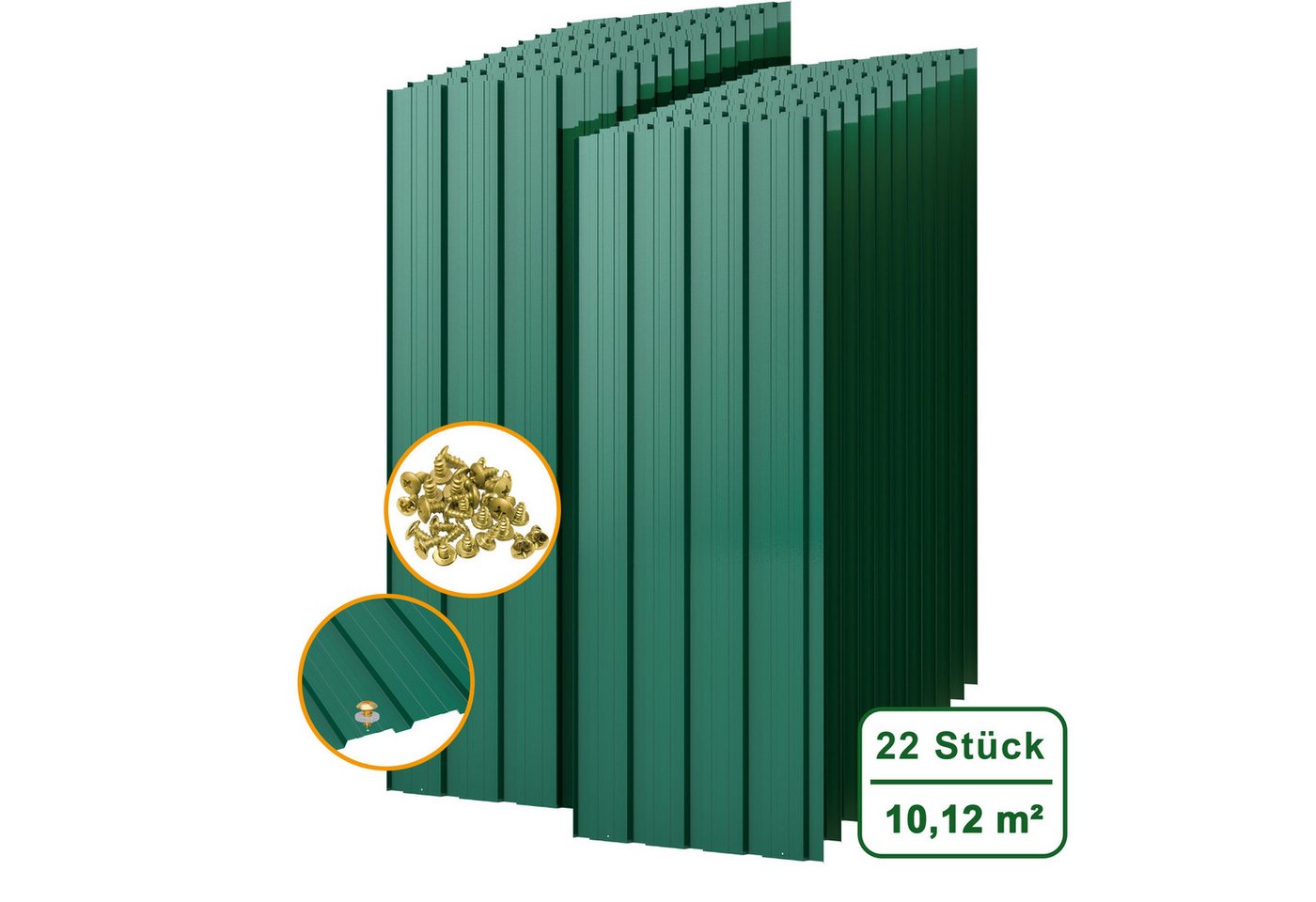 Thanaddo Trapezblech 22er Set Profilblech Trapezblech mit Schraube 10.12m² Thanaddo Trapezblech 22er Set Profilblech Trapezblech mit Schraube 10.12m² von Thanaddo