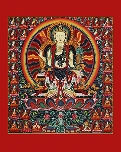 Thangka Buddha Maitreya auf Druck Kunstdruck religiöses Wandbild Reproduktion 50x70 cm Thangka Buddha Maitreya auf Druck Kunstdruck religiöses Wandbild Reproduktion 50x70 cm von Thangka Reproduktion