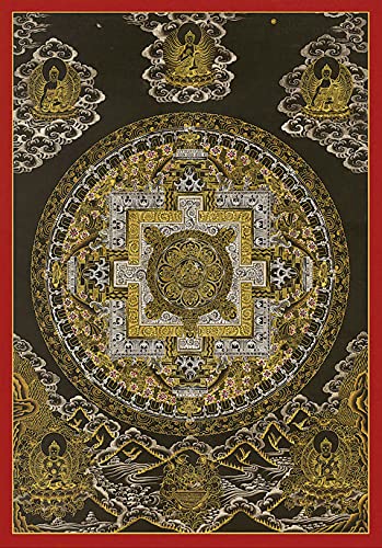 Thangka Buddha Mandala Druck Kunstdruck religiöses Wandbild Reproduktion 50x70 cm von Thangka Reproduktion