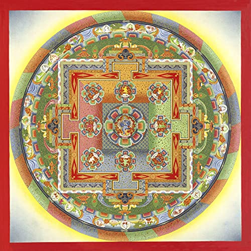 Thangka Heruka Chakrasamvara Mandala Druck Kunstdruck religiöses Wandbild Reproduktion 40x40 cm von Thangka Reproduktion