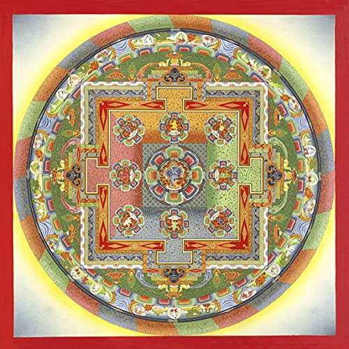 Thangka Heruka Chakrasamvara Mandala Druck Kunstdruck religiöses Wandbild Reproduktion 60x60 cm von Thangka Reproduktion