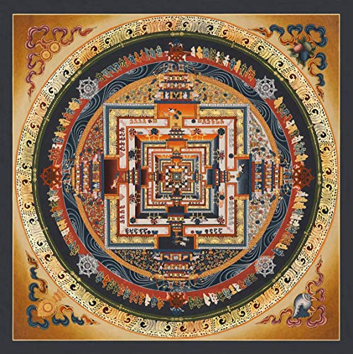 Thangka Kalachakra Mandala Druck Kunstdruck religiöses Wandbild Reproduktion 40x40 cm von Thangka Reproduktion