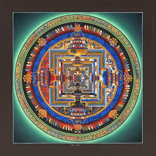 Thangka Kalachakra Mandala Druck Kunstdruck religiöses Wandbild Reproduktion 40x40 cm von Thangka Reproduktion