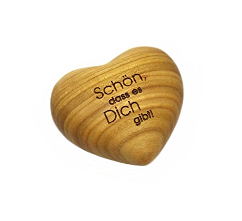 Thankgoods Sag´s mit Herz Handschmeichler - Schön das es Dich gibt! Graviertes Holzherz Geschenk Thankgoods Sag´s mit Herz Handschmeichler - Schön das es Dich gibt! Graviertes Holzherz Geschenk von Thankgoods