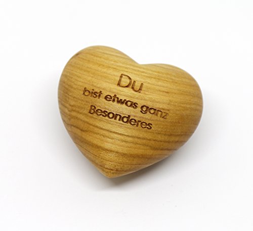 Thankgoods Sag´s mit Herz - Handschmeichler aus Holz - Du bist etwas ganz Besonderes! - Einzigartige Maserung von Thankgoods