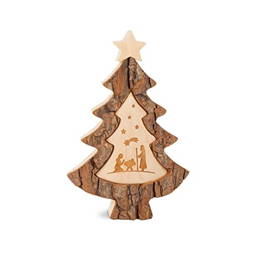 Thankgoods Weihnachtsbaum mit Lasergravur Krippenbild - Hochwertige Weihnachtsdeko mit detailreichem Design Thankgoods Weihnachtsbaum mit Lasergravur Krippenbild - Hochwertige Weihnachtsdeko mit detailreichem Design von Thankgoods