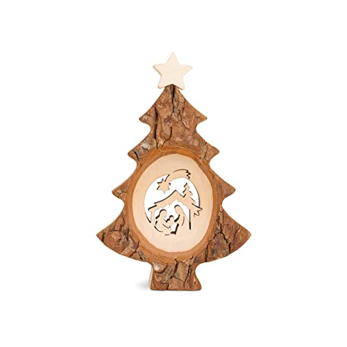 Thankgoods Weihnachtsbaum Krippe aus Holz mit Sägemotiv - Besondere Weihnachtsdekoration mit handgefertigten Details Thankgoods Weihnachtsbaum Krippe aus Holz mit Sägemotiv - Besondere Weihnachtsdekoration mit handgefertigten Details von Thankgoods