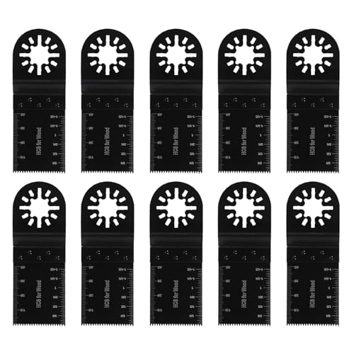 Thapncow 10pcs Lame de Scie Oscillante en Acier à Haute Teneur en Carbone Kit de Lame de Scie Oscillante Multifonctionnelle Professionnel oscillant pour Réparation de la Coupe 34mm von Thapncow