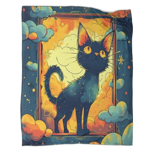 3D Anime Katze Wohndecke Flanell Flauschig Weich Und Warme Tiers TV Decken Für Bett Sofa Für Teens Erwachsene 60x80inch(150x200cm) von TharEau