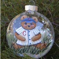 Baseball Weihnachtsverzierung, Handgemalt von TharpThings