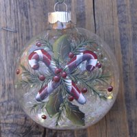Candy Cane Weihnachtsverzierung, Handgemalt von TharpThings