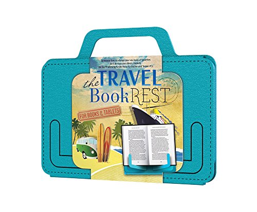 IF The Travel Book Rest (Blue) - Hands Free Reading Tablet & Book Holder – Portable Tablet Stand - Perfect Recipe Book Holder Stand for Kitchen – Use as a Cookery Book Stand & More von IF