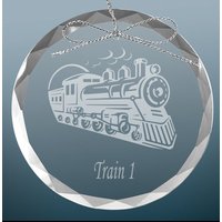 Personalisierter Zug Weihnachtsanhänger - Gravierter Christbaumschmuck Aus Glas Mit Zug-Design | Ornament von ThatCuteKyShop