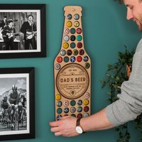 Personalisierte Bierflasche Wandkunst Für Zuhause, Bierdeckelsammler, Flaschendeckelhalter, Mannhöhlendekor, Bierflaschendeckelkunst von Thatsnicethatuk