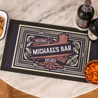 Personalisierte Brauerei Bar Runner Geschenk Für Papas Hausbar | Maßgeschneiderte Man Höhle Accessoires Oder Matten Home Pub Bierdeckel von Thatsnicethatuk