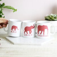 Personalisierte Elefantenfamilie Tasse von Thatsnicethatuk