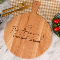 Personalisierte Familiennacht Pizza Schneidebrett Für Zuhause | Personalisiertes Paddle Board Papa Geburtstag Pizza-Serviertablett Aus Holz von Thatsnicethatuk