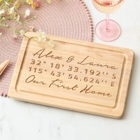 Personalisierte Koordinaten Schneidebrett, Personalisierte Schneidebrett Aus Holz, Hochzeit Geschenk, Holz von Thatsnicethatuk