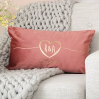 Personalisierte Paare Herz Samtkissen, Personalisierte Hochzeitskissen, Geschenkkissen, Kissenbezug, Wohnkultur von Thatsnicethatuk