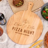 Personalisierte Pizza Night Paddle Servierbrett Aus Holz, Personalisierte Pizzabrett, Pizzabrett Benutzerdefinierte Holzbrett von Thatsnicethatuk