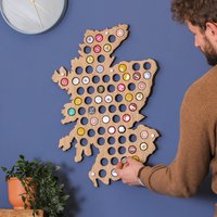 Personalisierte Schottland Bierdeckel Karte Wandkunst, Sammler, Halter, Bier Liebhaber Geschenk, Karte, Mann Höhle Accessoires von Thatsnicethatuk