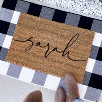 Personalisierte Schrift Fußmatte Erstes Zuhause Geschenk, Personalisierte Fußmatte, Benutzerdefinierte Housewarming Willkommensmatte, Neues Geschenk von Thatsnicethatuk