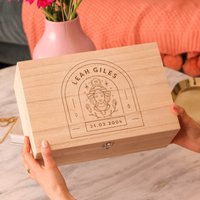 Personalisierte Sternzeichen Andenken Aufbewahrungsbox Geschenk, Aus Holz Mit Deckel, Personalisierte Holzaufbewahrungsbox, Holzgedächtnisbox, Mama von Thatsnicethatuk