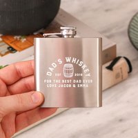 Personalisierte Whisky Hip Flask Geschenk Für Papa | Jack Daniels Camping Männer Personalisiertes 50. Geburtstagsgeschenk von Thatsnicethatuk