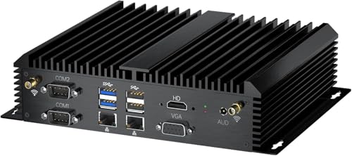 Thdeukoty Industrie Mini PC, Lüfterlose Computer Windows 11 Pro, HTPC i7-1185G7 bis zu 4.80 GHz, 16G DDR4 RAM 256G SSD/COM/USB 3/4K/HDMI/VGA/2.5G LAN/WIFI6/BT 5.2/Vollmetallgehäuse/Auto Power On/VESA Thdeukoty Industrie Mini PC, Lüfterlose Computer Windows 11 Pro, HTPC i7-1185G7 bis zu 4.80 GHz, 16G DDR4 RAM 256G SSD/COM/USB 3/4K/HDMI/VGA/2.5G LAN/WIFI6/BT 5.2/Vollmetallgehäuse/Auto Power On/VESA von Thdeukoty