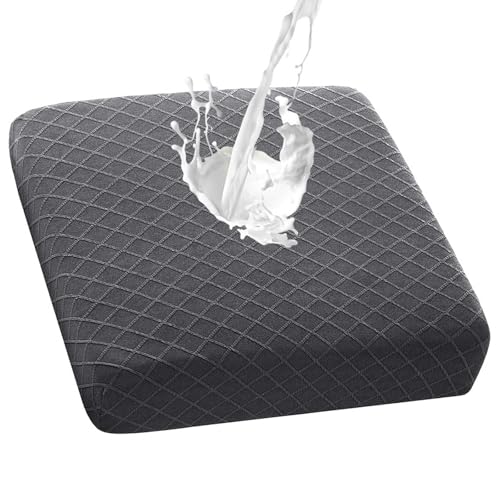 Thdsubb Sofa Sitzkissenbezug Wasserdicht Sofabezug Stretch Couchkissenbezug rutschfest Couchkissen Schonbezüge ür den Innen- und Außenbereich (Dunkelgrau,1 Stück) von Thdsubb