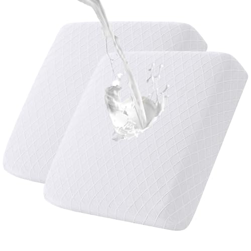 Thdsubb Sofa Sitzkissenbezug Wasserdicht Sofabezug Stretch Couchkissenbezug rutschfest Couchkissen Schonbezüge ür den Innen- und Außenbereich (Weiß,2 Stück) von Thdsubb