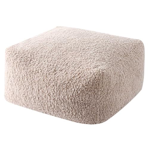 Thdsubb Ungefüllter Sitzpuff Lambswool Plush Square Pouf-Bezug Ottoman Fußhocker Fußkissen Für Organisation und Aufbewahrung in Innenräumen von Thdsubb