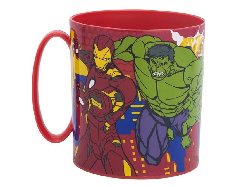 The AVENGERS Trinkflasche Avengers Becher Mikrowellengeeigneter Kunststoffbecher 390ml von The AVENGERS
