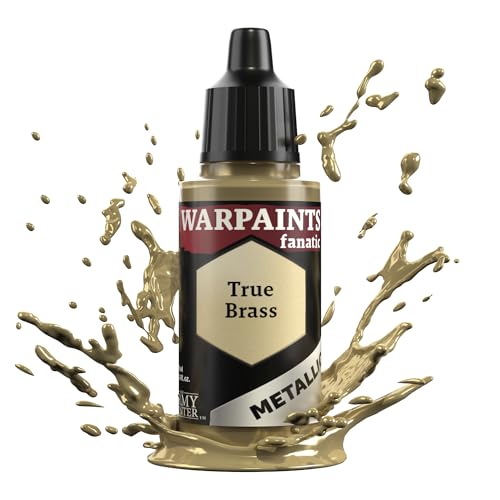 The Army Painter, Warpaints Fanatic Metallics True Brass Single Acrylics, Miniatur-Hobby-Malerei, Qualitätsfarbe für Miniatur-Wargaming von The Army Painter