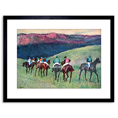 PAINTING DEGAS HORSE RACING TRAINING FRAMED PICTURE ART PRINT F97X8397 von Wee Blue Coo