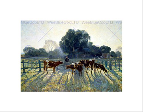 PAINTING LANDSCAPE RURAL STUDY GRUNER SPRING FROST FRAMED ART PRINT B12X3957 von Wee Blue Coo