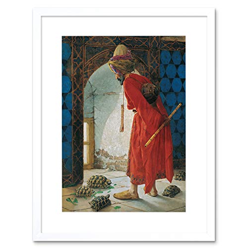 The Art Stop PAINTING OSMAN HAMDI BEY TORTOISE TRAINER OLD MASTER FRAMED PRINT F12X4376 von Wee Blue Coo