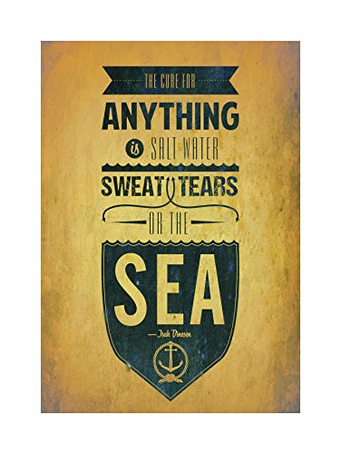 The Art Stop Quote Cure for Anything Salt Water Sweat TEARS SEA Framed Print F12X3185 The Art Stop Quote Cure for Anything Salt Water Sweat TEARS SEA Framed Print F12X3185 von The Art Stop